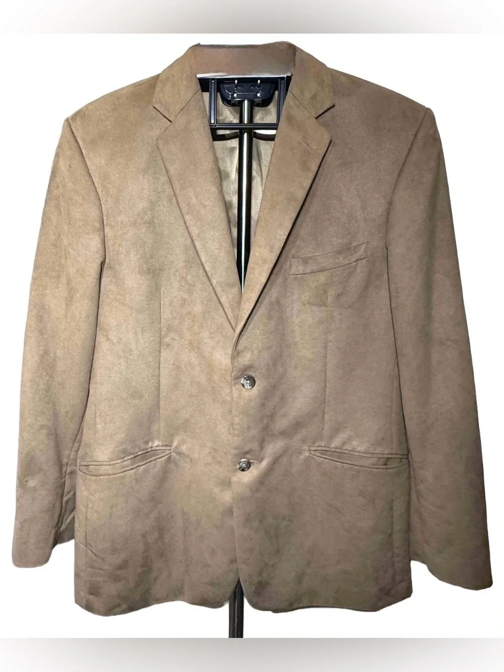 Axcess by Claiborne Men's Tan Camel Faux Suede Blazer Sport Coat Jacket Large